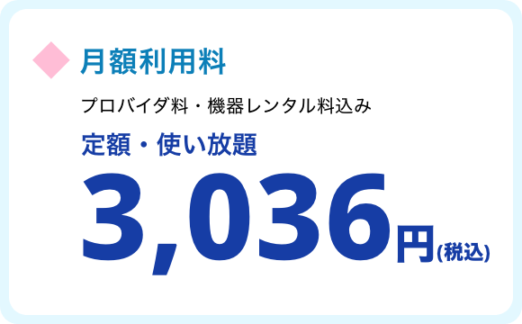 月額利用料　3,036円（税込）